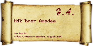 Hübner Amadea névjegykártya